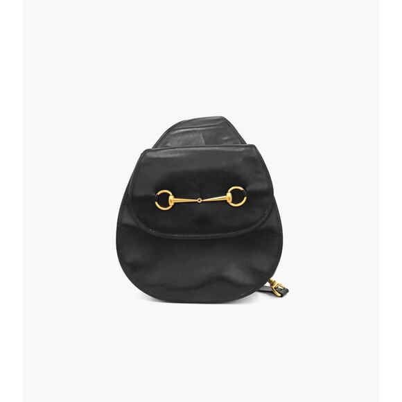 GUCCI Black Horsesbit Body Bag A-A31237 - Picture 1 of 1